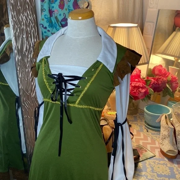 🌷ROBIN Hood Forest Bandit Hunter Friar Maid Marian Halloween Costume🌷2 for 1 - Picture 6 of 16